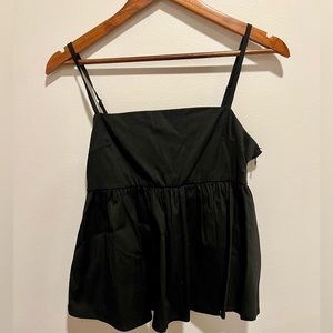 NWT JONDIE - Black babydoll tanktop shirt, size medium